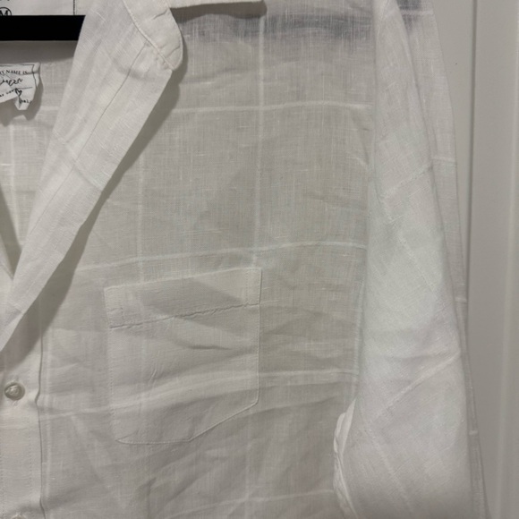 NWOT Frank & Eileen Eileen Check White Linen Shirt Size Medium Size - Picture 4 of 9